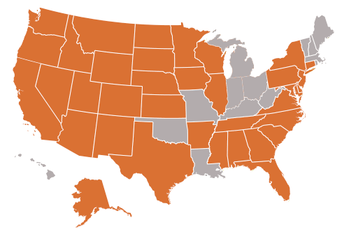 Mapa de los Estados Unidos