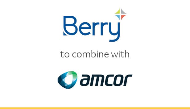 Berry to combine with amcor with company logos