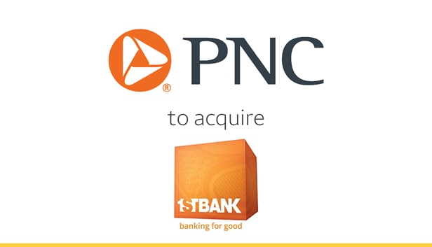 PNC acquisition of FirstBank with company logos