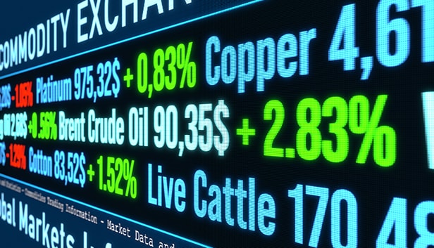 Image showing a stock price ticker with pricing of agribusiness commodities.