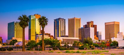 a picture of buildings in downtown Scottsdale Phoenix
