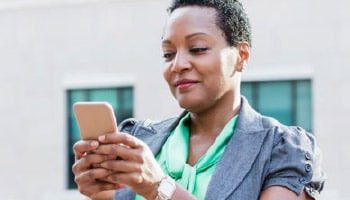 woman with cell phone